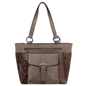 Montana West Real Leather Hair-On Cowhide Collection Tote